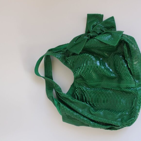 Valentino Green Python Leather Nuage Hobo Bag - Picture 7 of 7